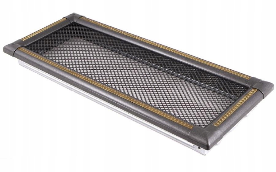 Krbová mriežka Exclusive 16x45 cm grafit mosadz patina
