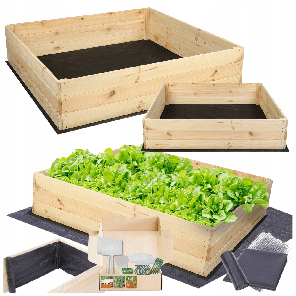 Vyvýšený záhon zeleninový záhon drevený box na kvetináče 27x120x120
