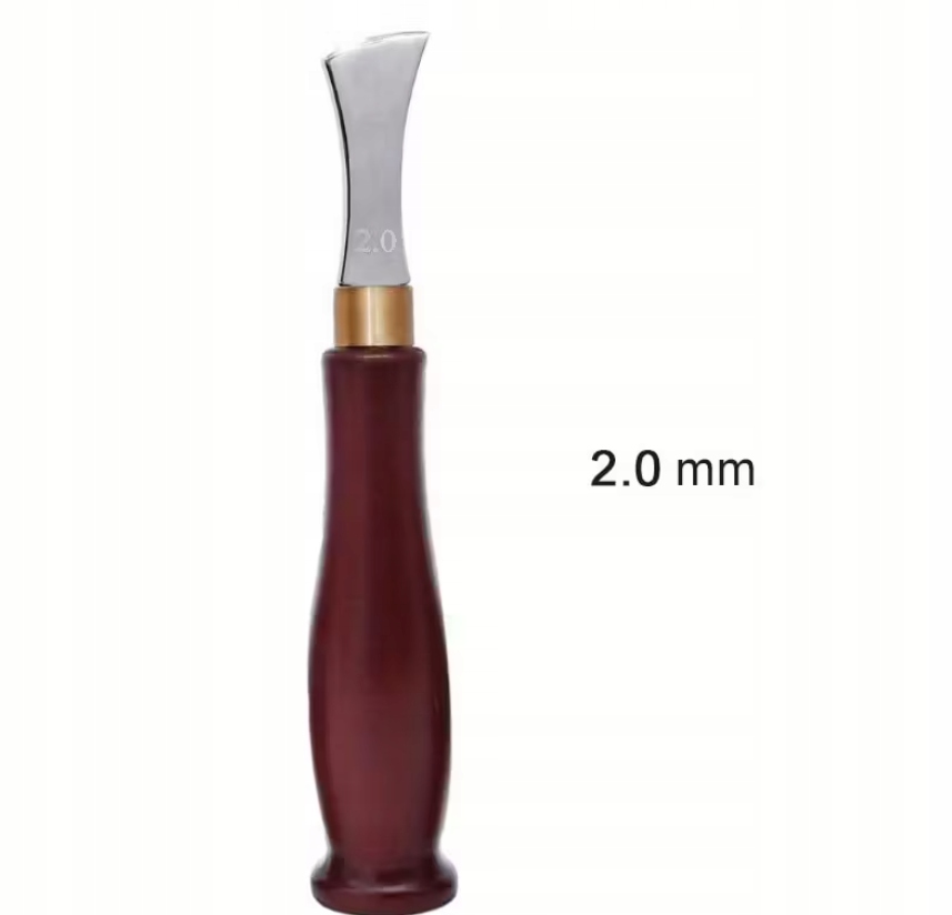Nástroj pro zkosení a vyhlazení okrajů kůže 2 mm