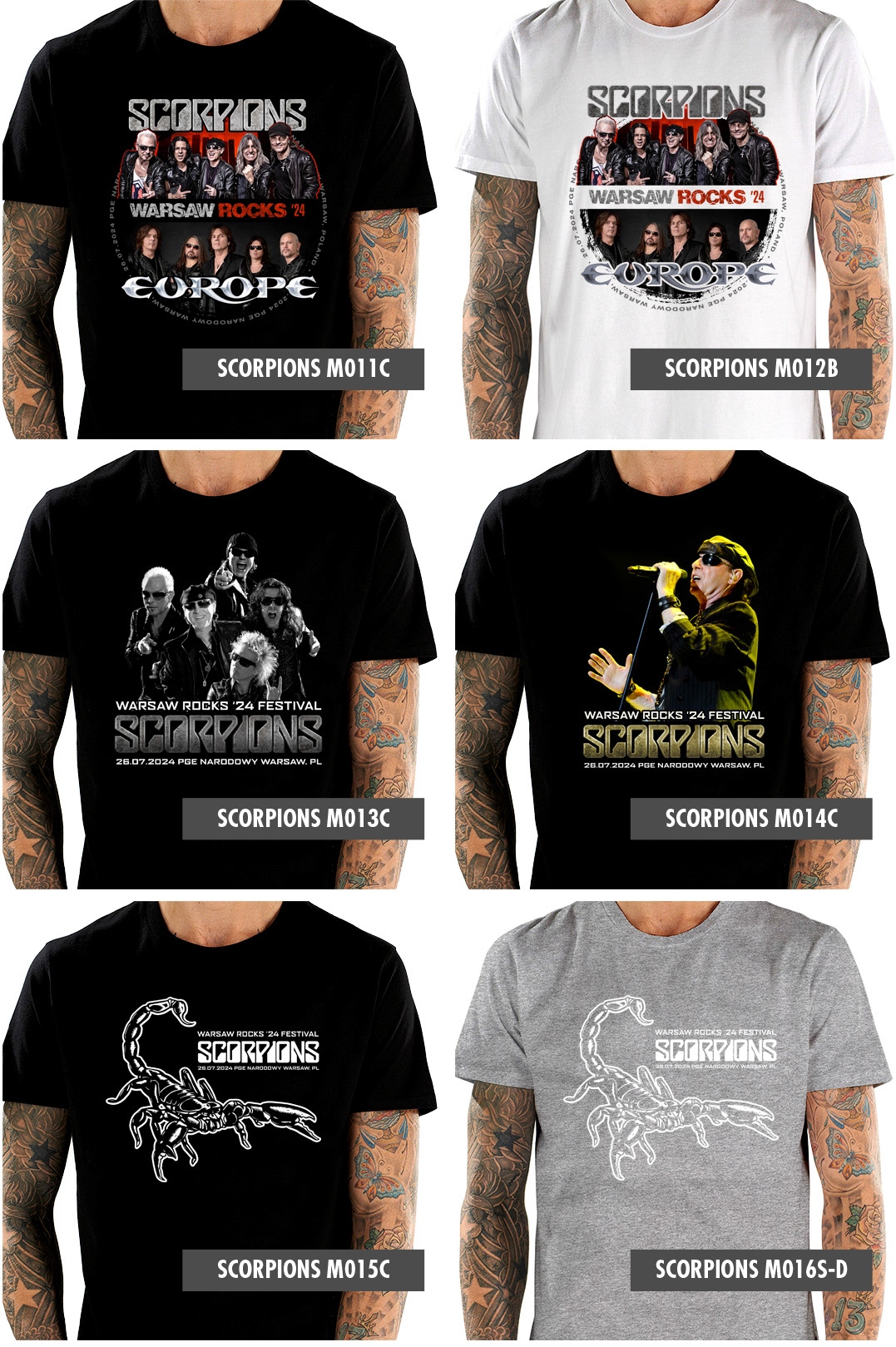 SCORPIONS WARSAW ROCKS FESTIVAL 2024 PGE NARODOWY T SHIRT KOSZULKA MĘSKA M Kolekcja SCORPIONS 2024