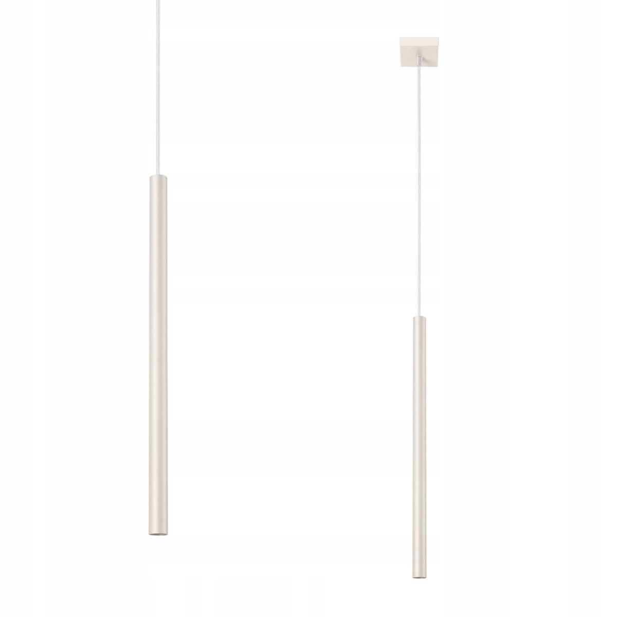 Závěsná lampa Pastelo béžová, moderní tuba s nastavitelným závěsem Sollux