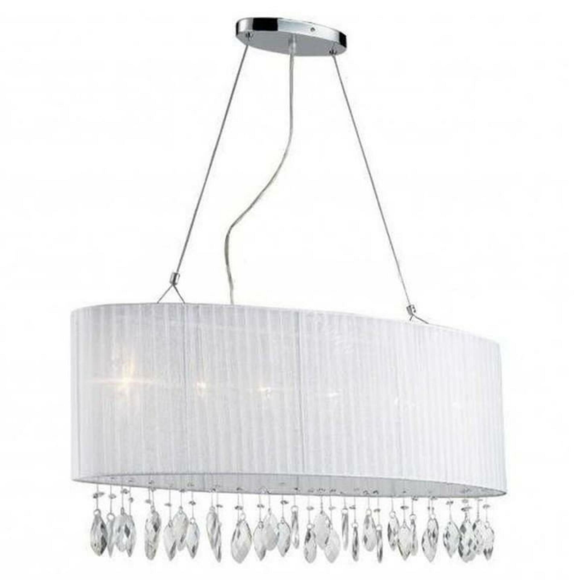 Závesné svietidlo AZzardo Sidney oval white AZ0757 E14 6x40W IP20 82cm biele