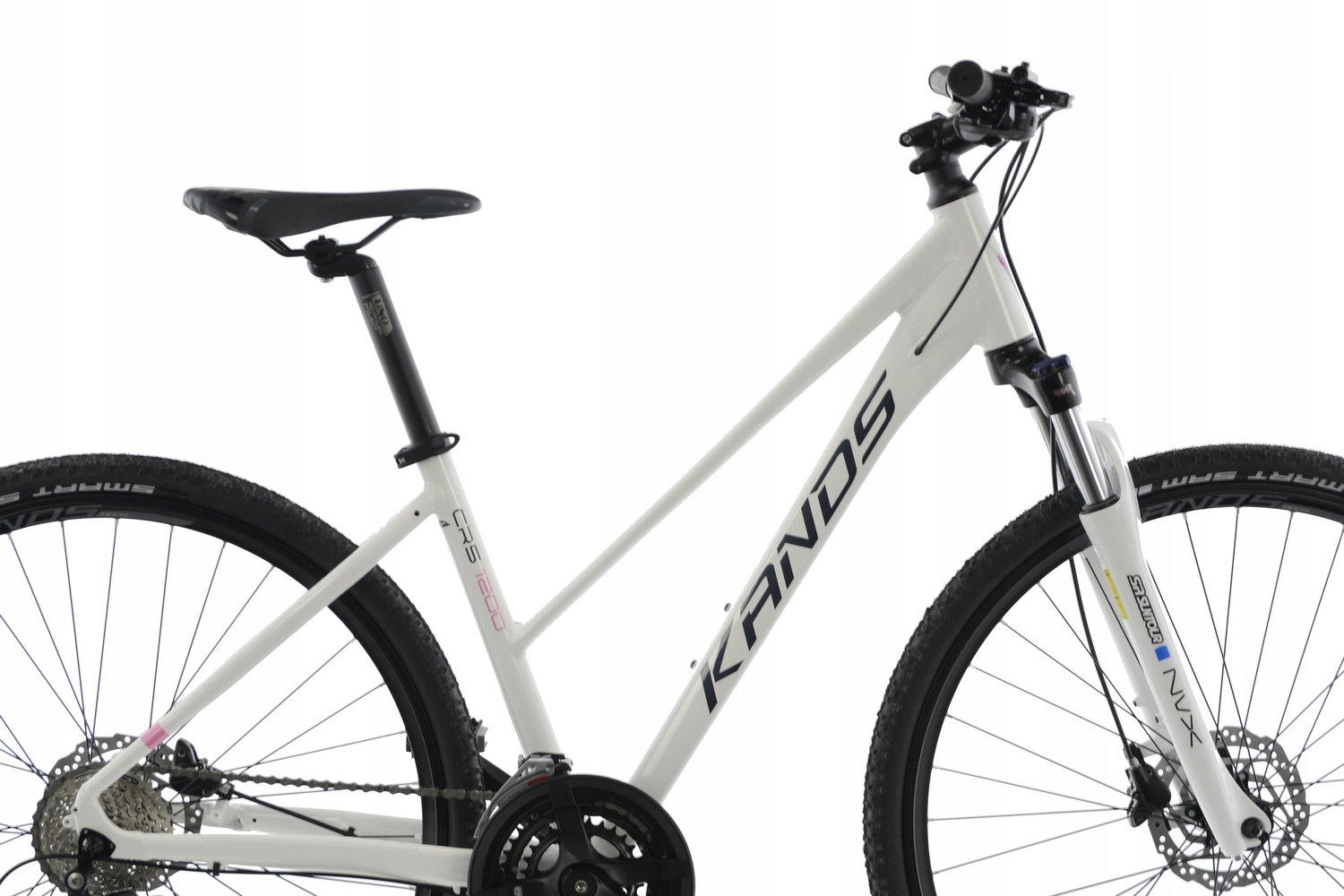 Rower Kands Crossowy 28 Crs 1200 r17' bia-róż ALIVIO HYDRAULIKA r25D Nowość