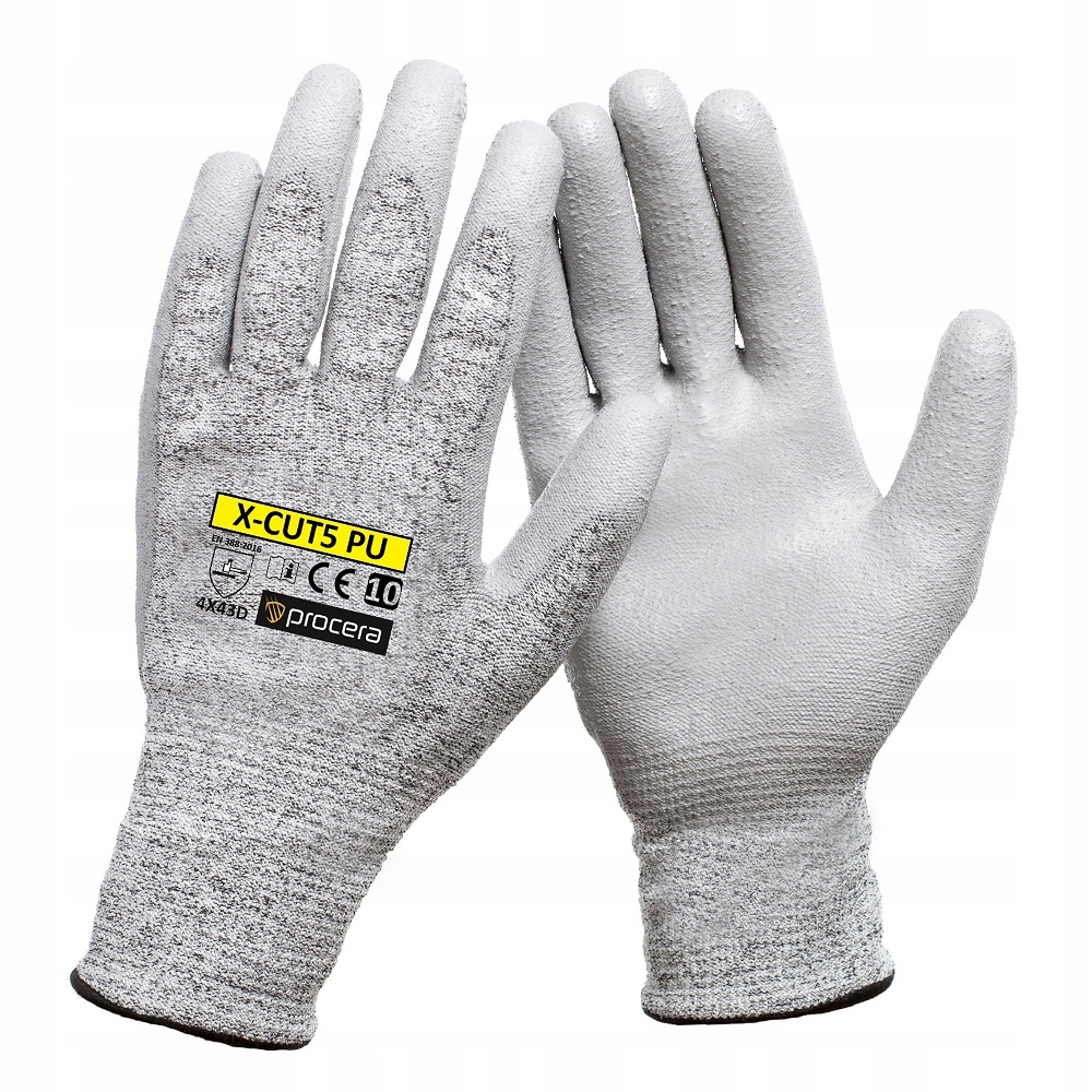 

Rękawice Ochronne Antyprzecięciowe X-CUT5 Pu M-8