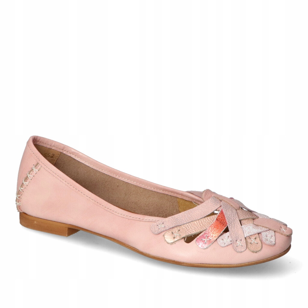 Dámské baleríny Maciejka Růžové Lico Kožené 36