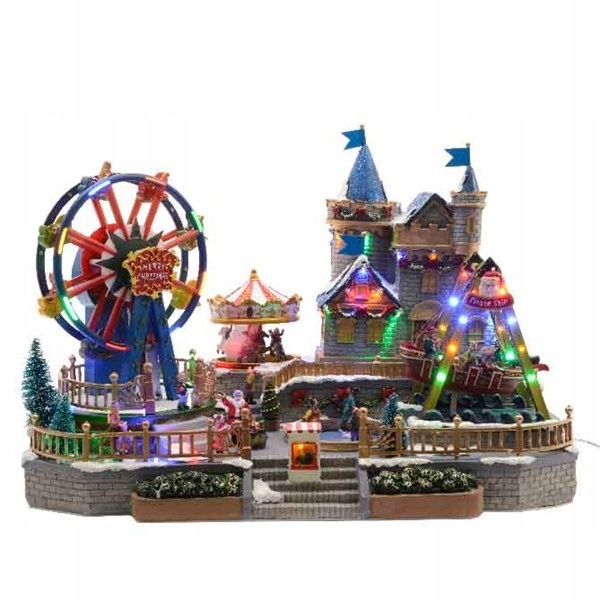 Vianočné mestečko, farebná vianočná dedina