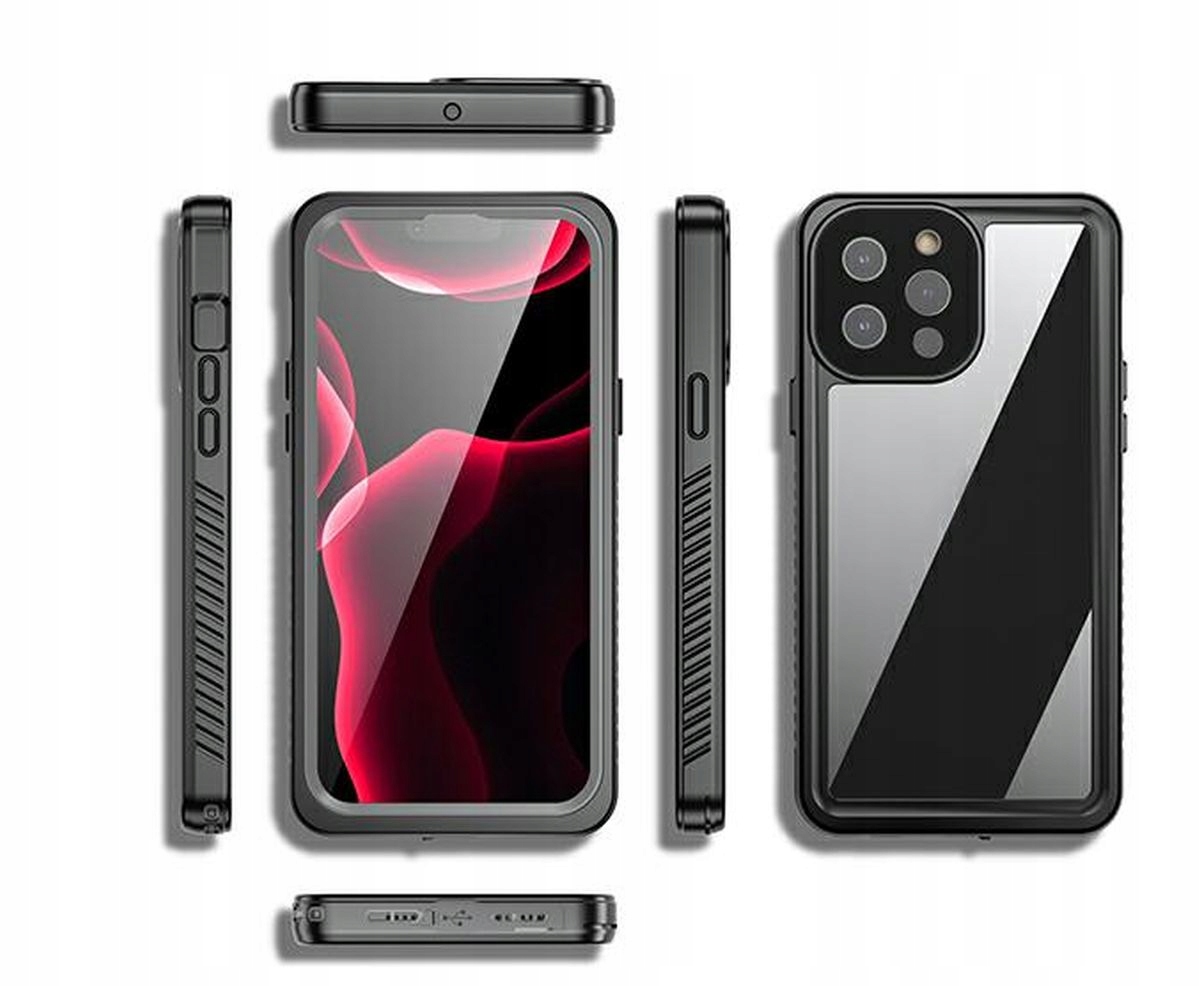 Etui Wodoodporne IP68 Pokrowiec 360 Przód Tył do Apple iPhone 15 Pro