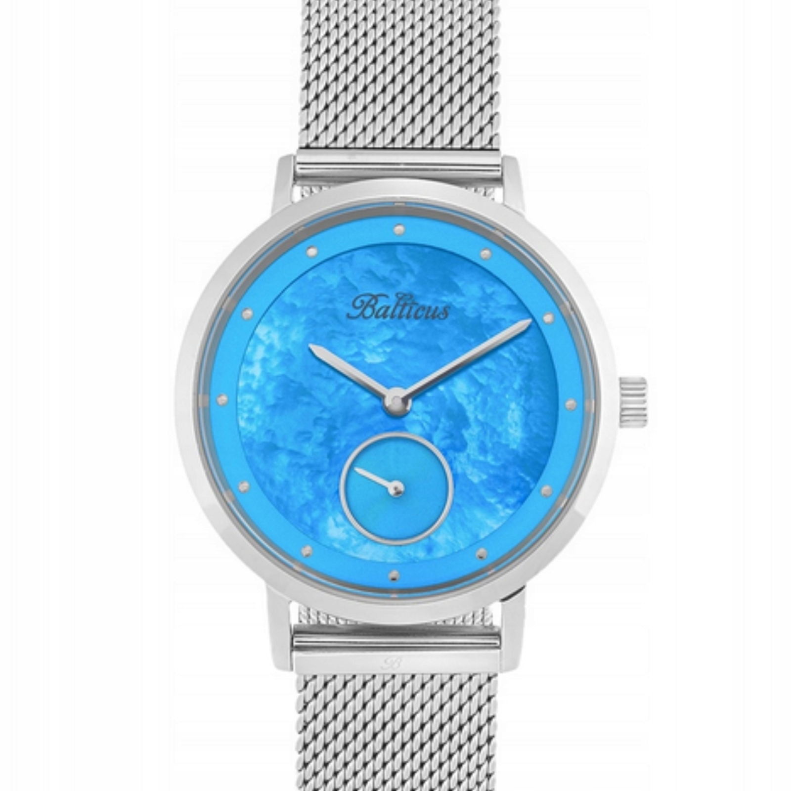 Dámské hodinky Balticus New Sky Silver Blue Pearl Křemenné safírové sklo