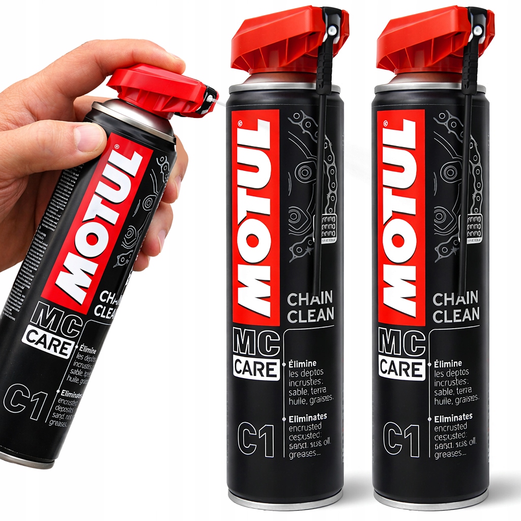 2x Zmywacz Do Czyszczenia Łańcucha Motul C1 Chain Motocykl Rower 400ml