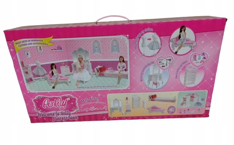 POKÓJ KSIĘŻNICZKI LALKA Z MEBELKAMI ANLILY Marka Anlily