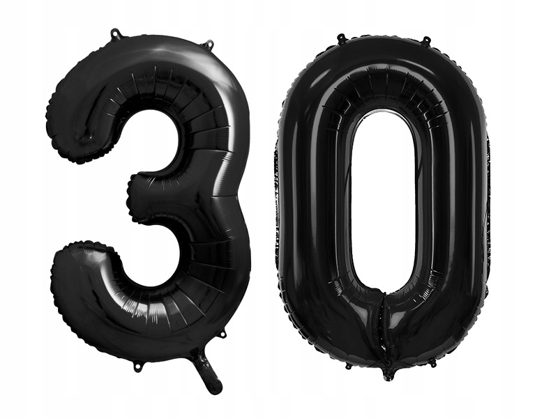 

Balony na 30 Urodziny 30stkę czarne 86cm duże hel