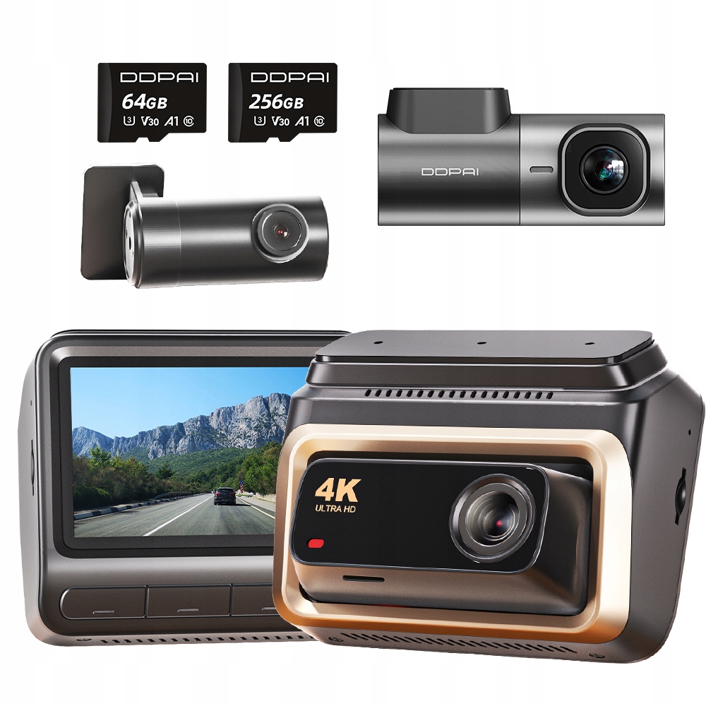 Kamera Ddpai Videorekordér Z60 Pro 4K Hdr Gps MINI2X Zadní Karta