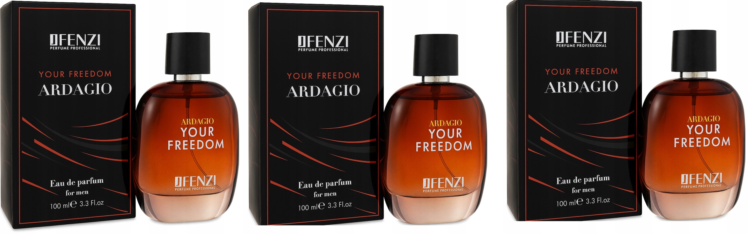 JFenzi Ardagio Your Freedom For Men 3x100ml parfémovaná voda pro muže