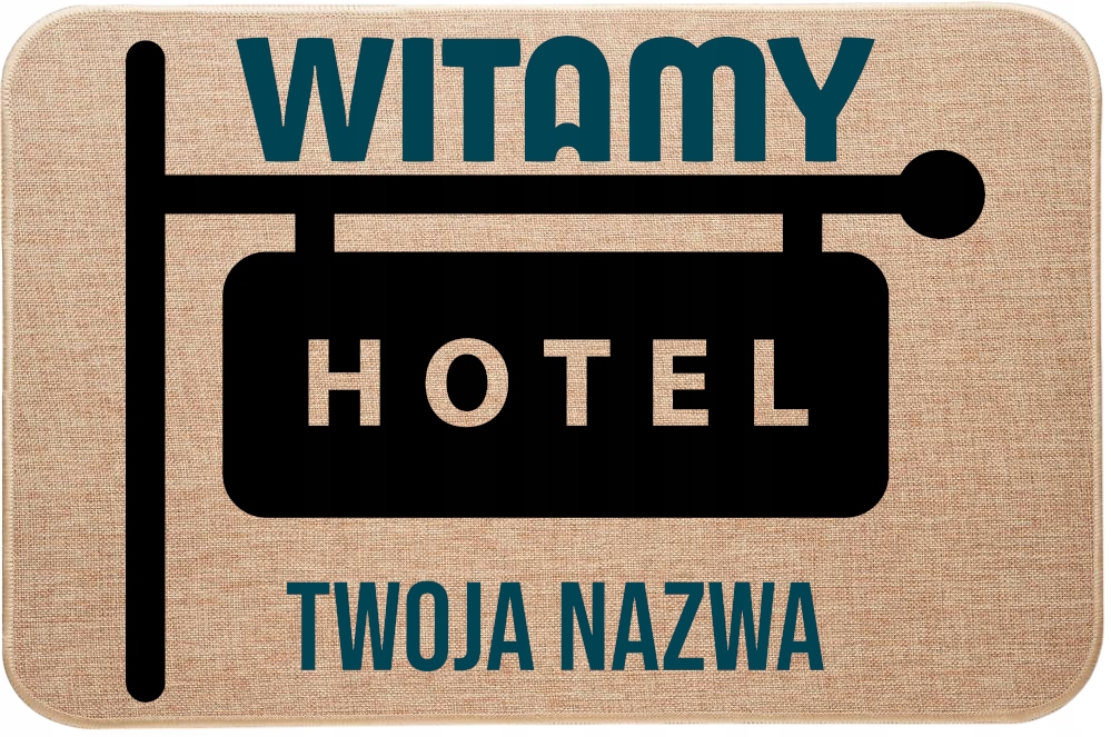 Rohožka pod dvere do hotela Vitajte v hoteli Vaše meno