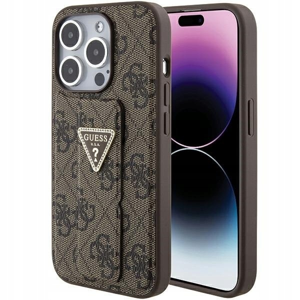 Guess GUHCP15LPGS4TDW iPhone 15 Pro 6.1" brązowy/brown hardcase Grip S