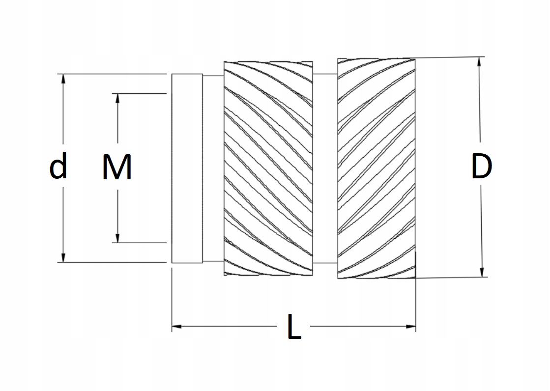 Insert wkładka gwintowana M6 x 12mm (D9) 50 szt. Kod producenta M6x12xD9