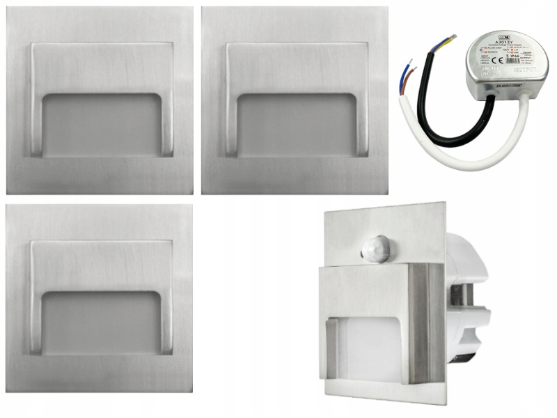 Sada osvětlení schodů Halogen Led 4x senzor