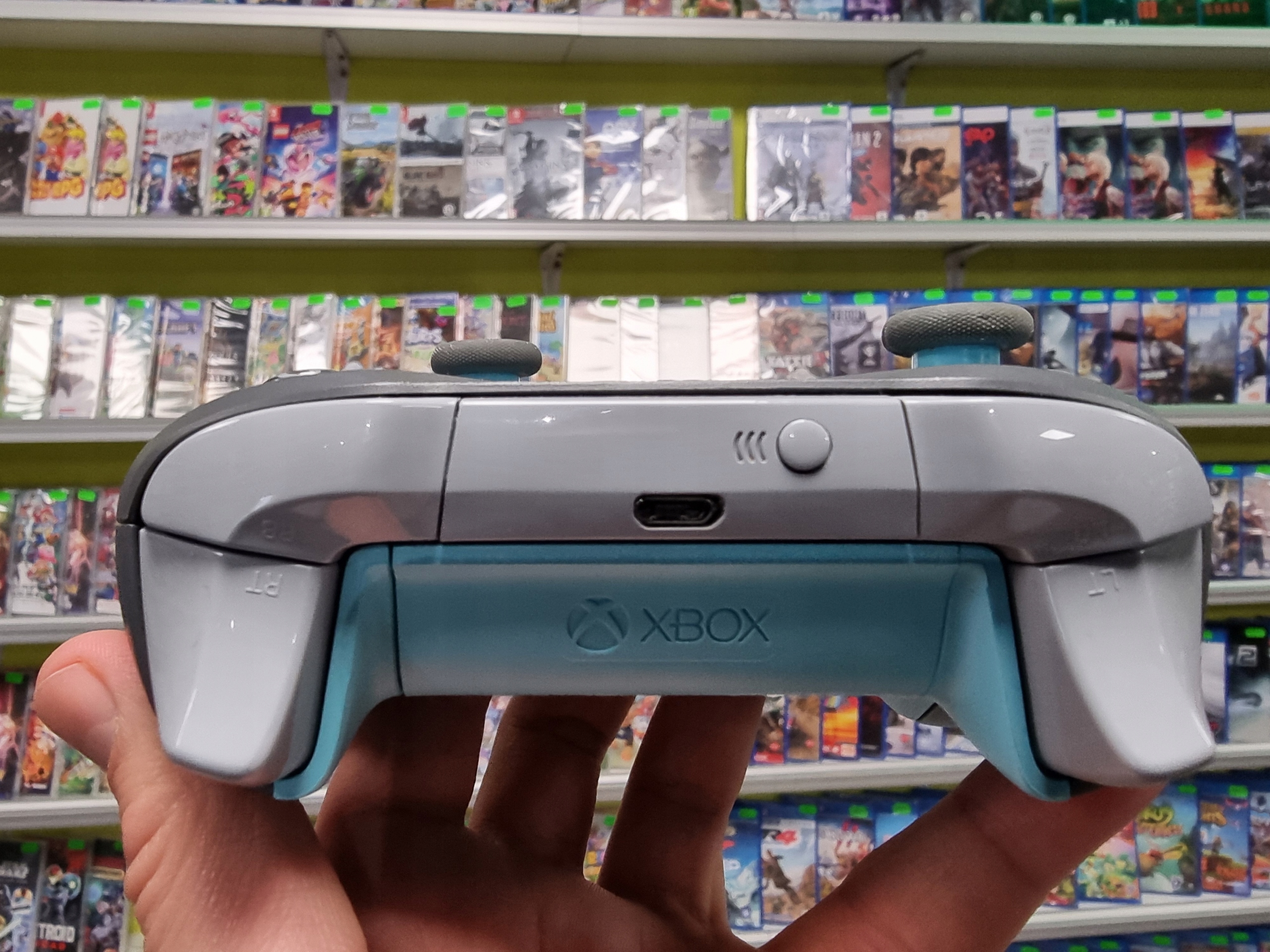 65. ORYGINALNY PAD KONTROLER XBOX ONE SERIES S X PC GREY BLUE LIMITOWANY Kolor szary