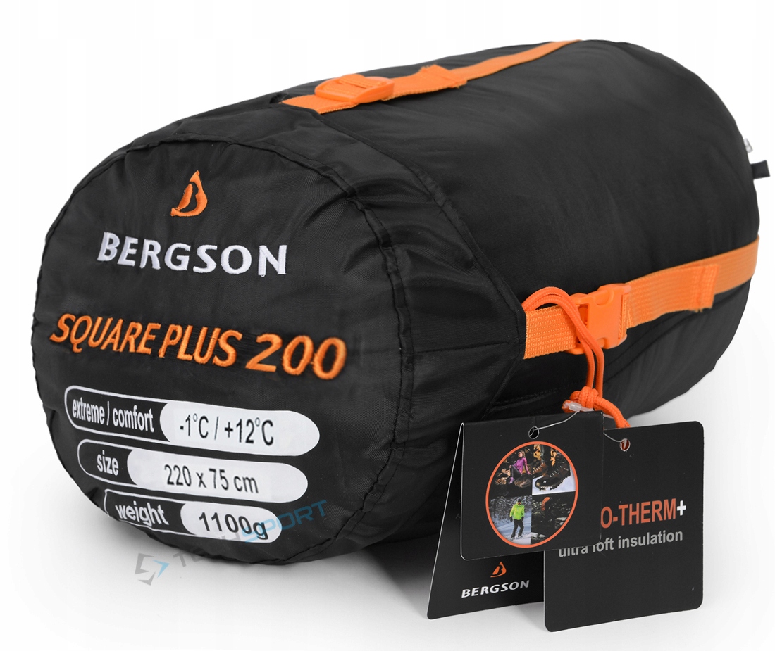 MARKOWY ŚPIWÓR 2W1 BERGSON SQUARE PLUS DO -1st! Kod producenta Square Plus