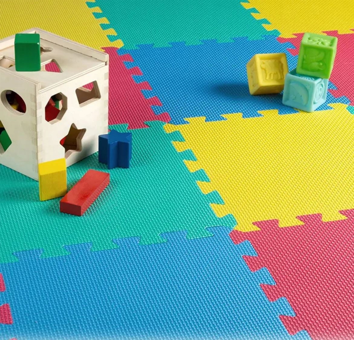 MATA PIANKOWA PIANKOWE PUZZLE EVA DUŻE KOLOROWE Marka inna