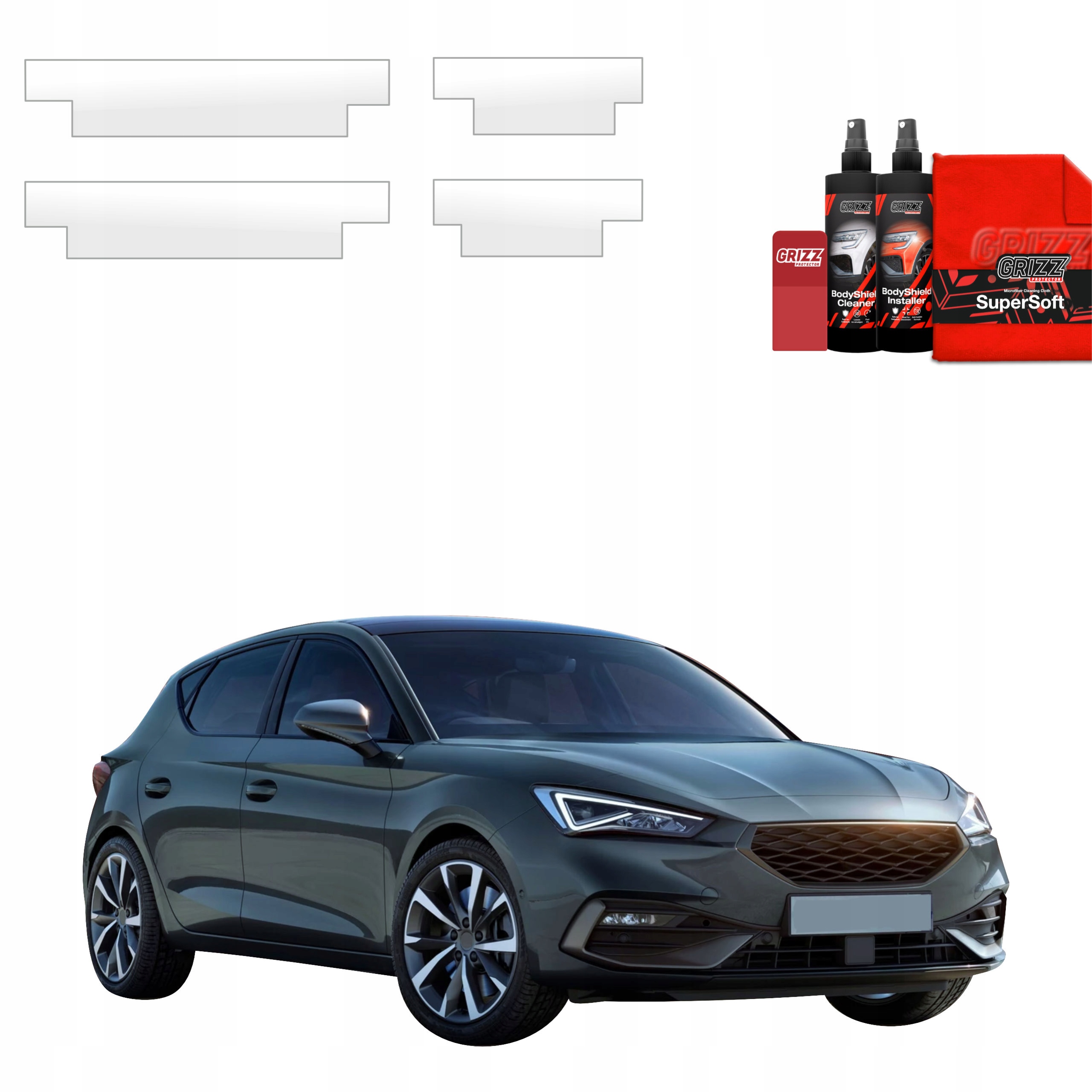 4v1 Fólie Ppf dýha na prahy pro Seat Leon (2024-2025) Grizz
