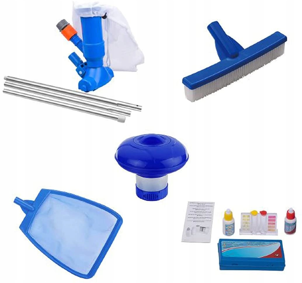 Odkurzacz Basenowy Siatka Szczotka Pływak Tyczka Tester Jacuzzi Basen 1866