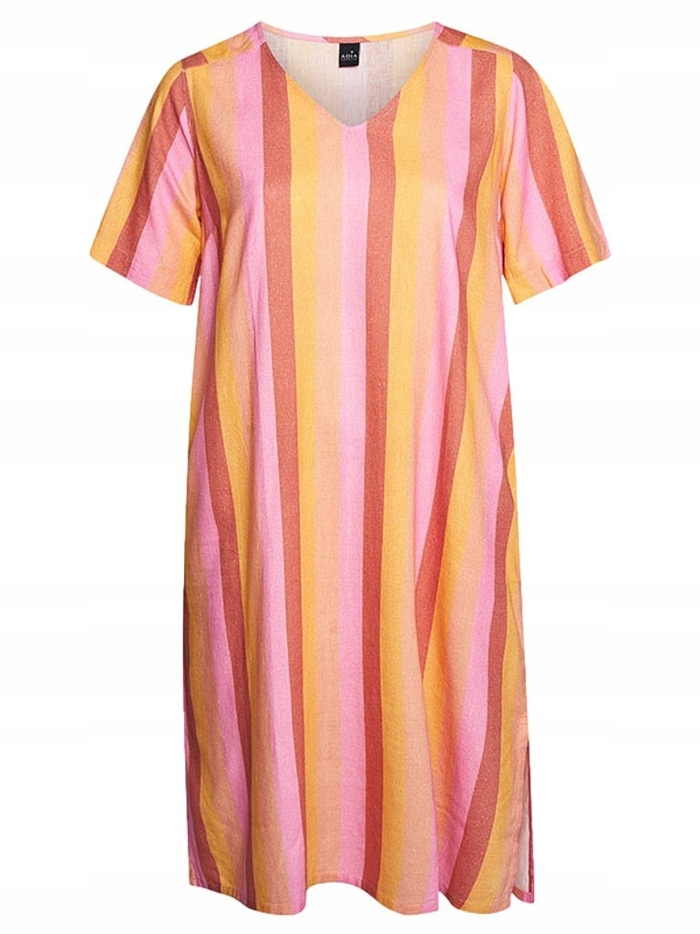 Šaty S Podélnými Pásy Adia Plus Size A112 40