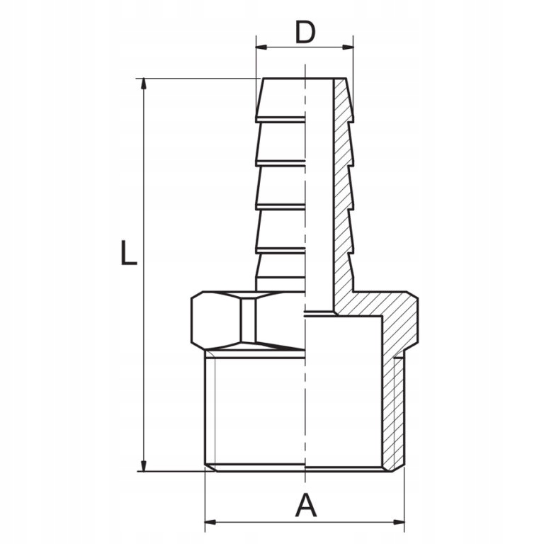 ZŁĄCZKA PRZEJŚCIÓWKA DO WĘŻA GZ 1/2 CALA DN 15x10mm MOSIĘŻNA DIAMOND Marka DIAMOND