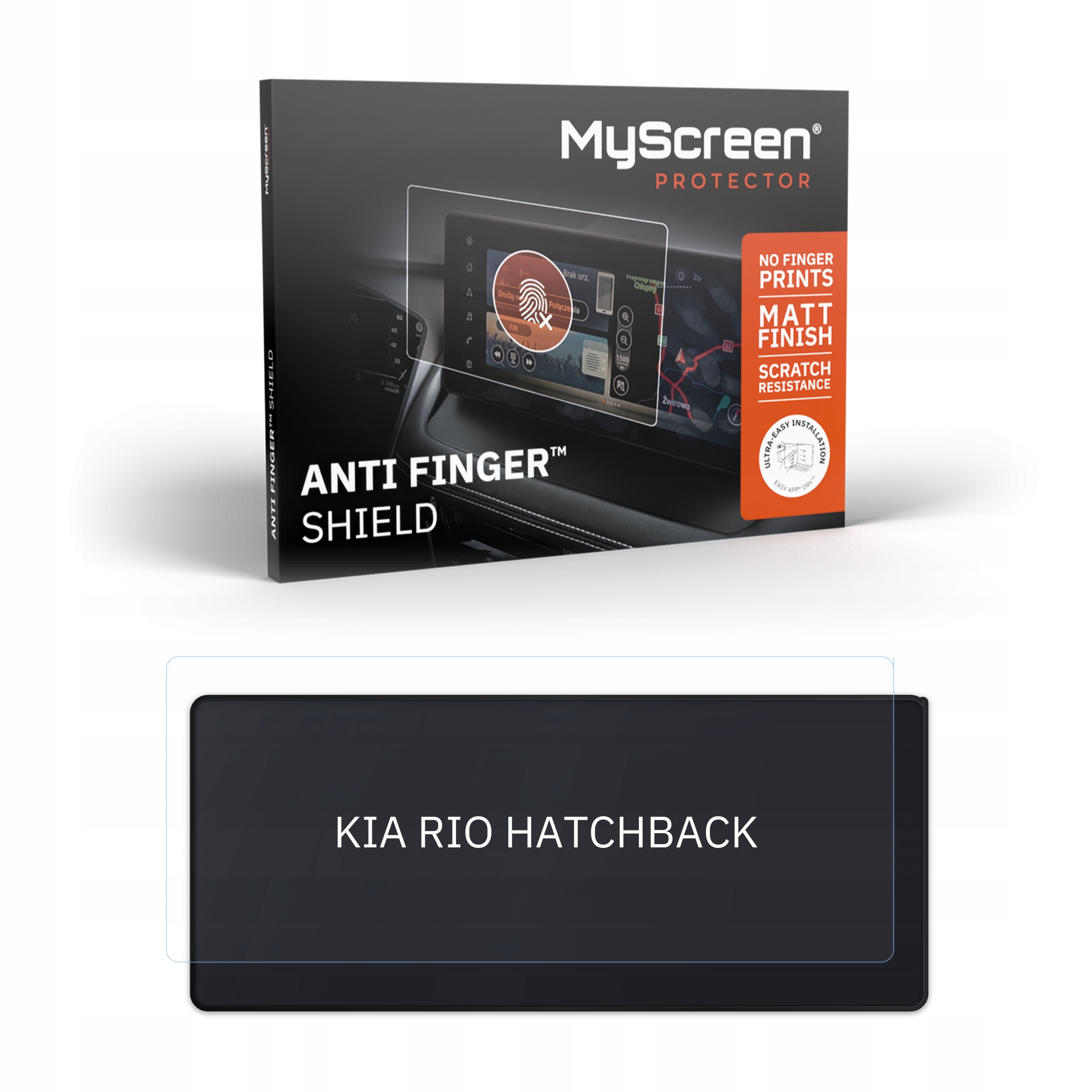 Kia Rio Hatchback 2017 2020 Front Centre Dashboard 01 * Matná fólie