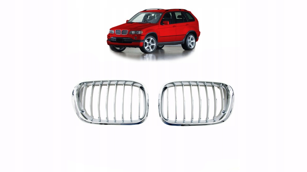 Gril Bmw X5 E53 s jedným rebrom Chrome