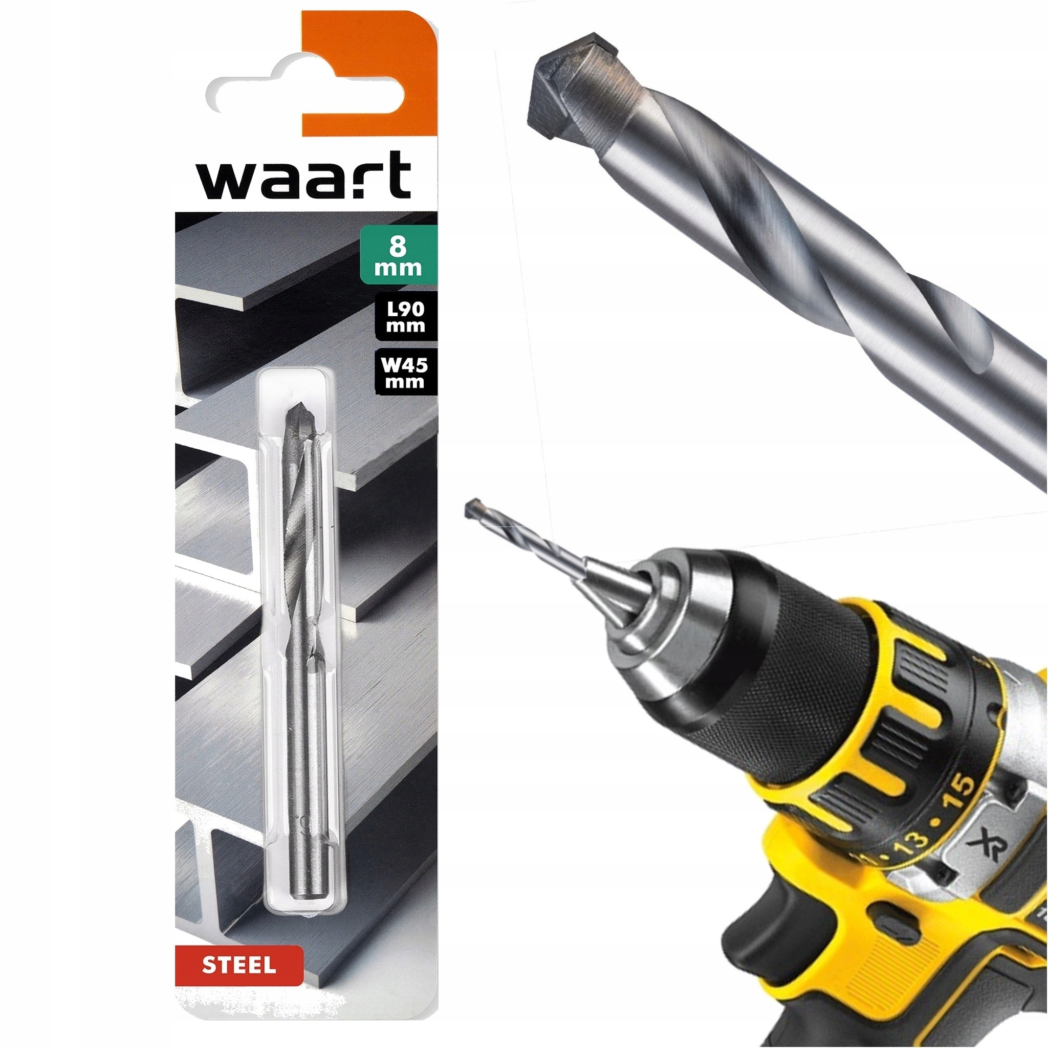 WIERTŁO METALU 8.0 mm WĘGLIK SPIEKANY DO TWARDA STAL TYTAN ŻELIWO