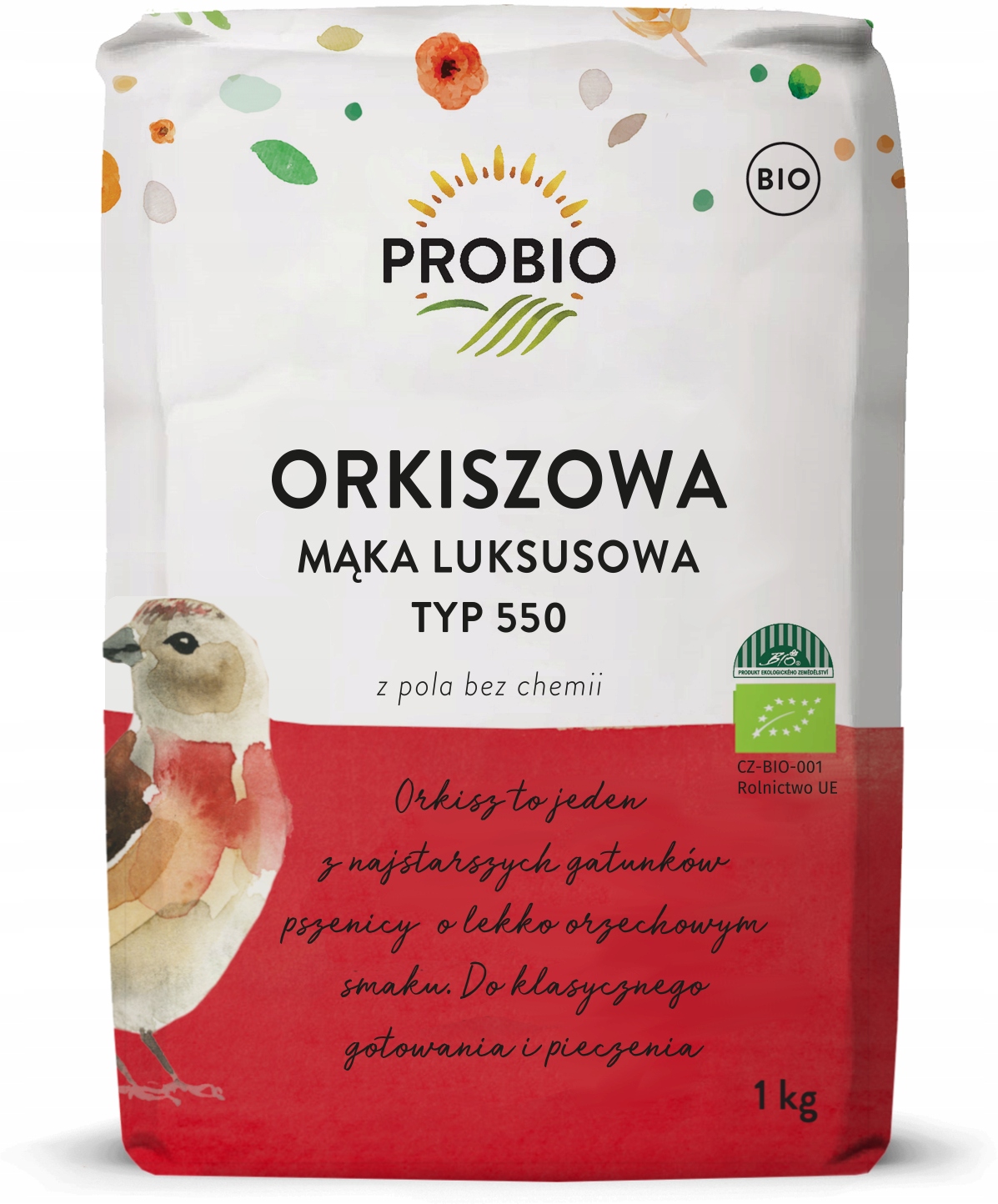 Levně 3X Špaldová mouka bílá typ 550 Bio 1 kg Probio