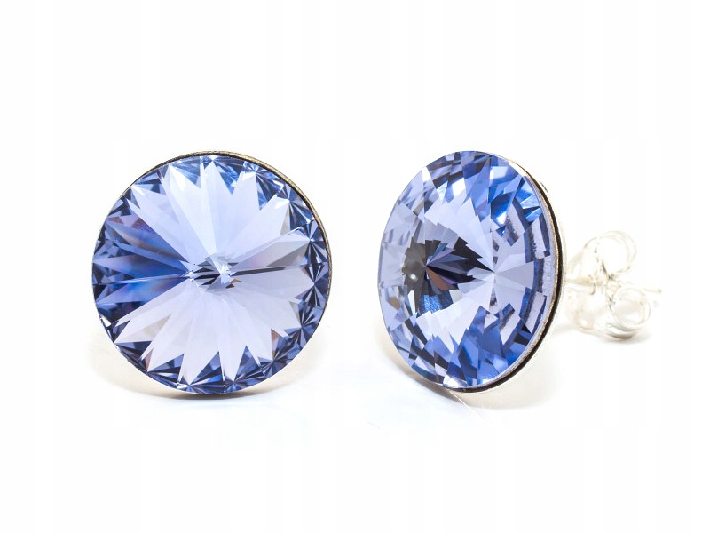 

Srebrne Kolczyki z kr. Swarovski Rivoli 12 Provla