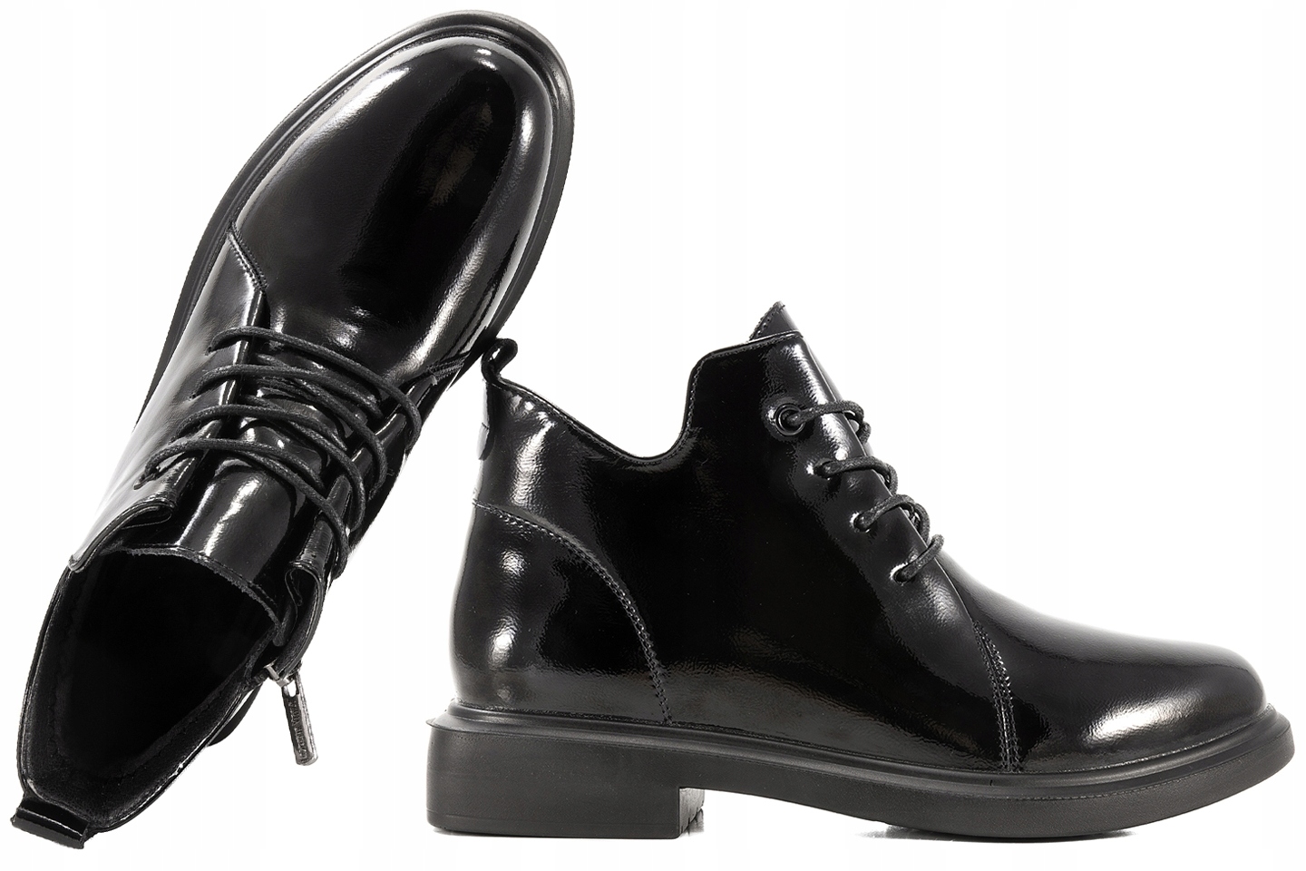 Loretta Vitale W2439416B Boty Zateplené Kotníkové Boty Zimní Laky Kůže 41