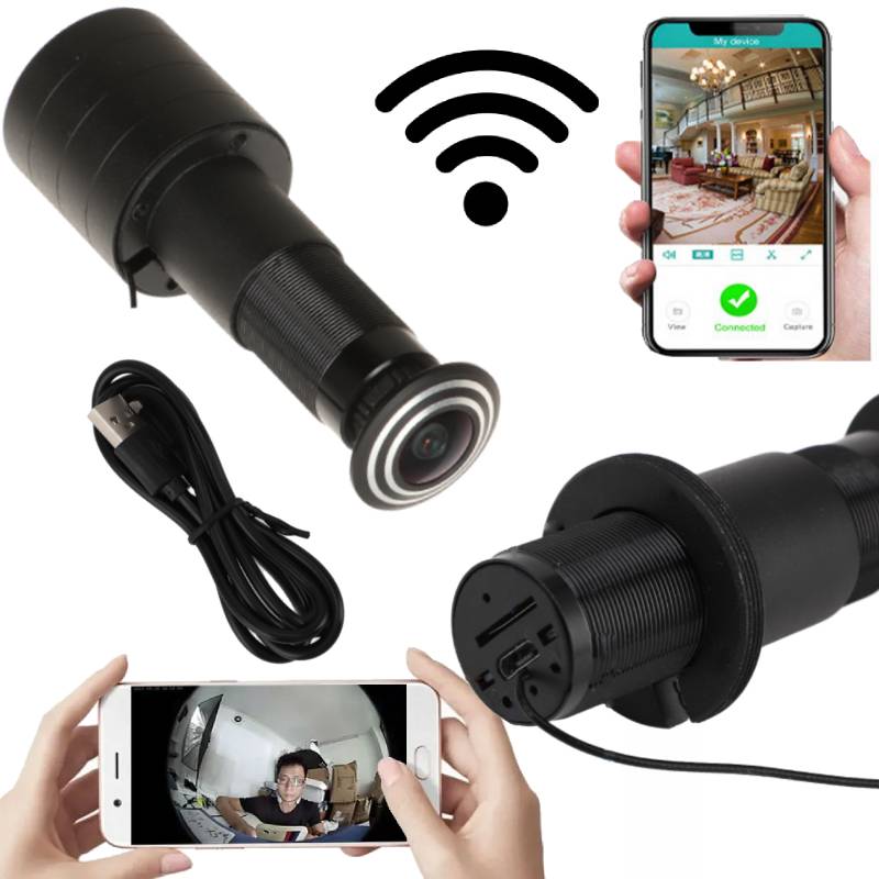 Elektronické Dveřní Kukátko, Kamera Jidáš 1080P Hd Wifi
