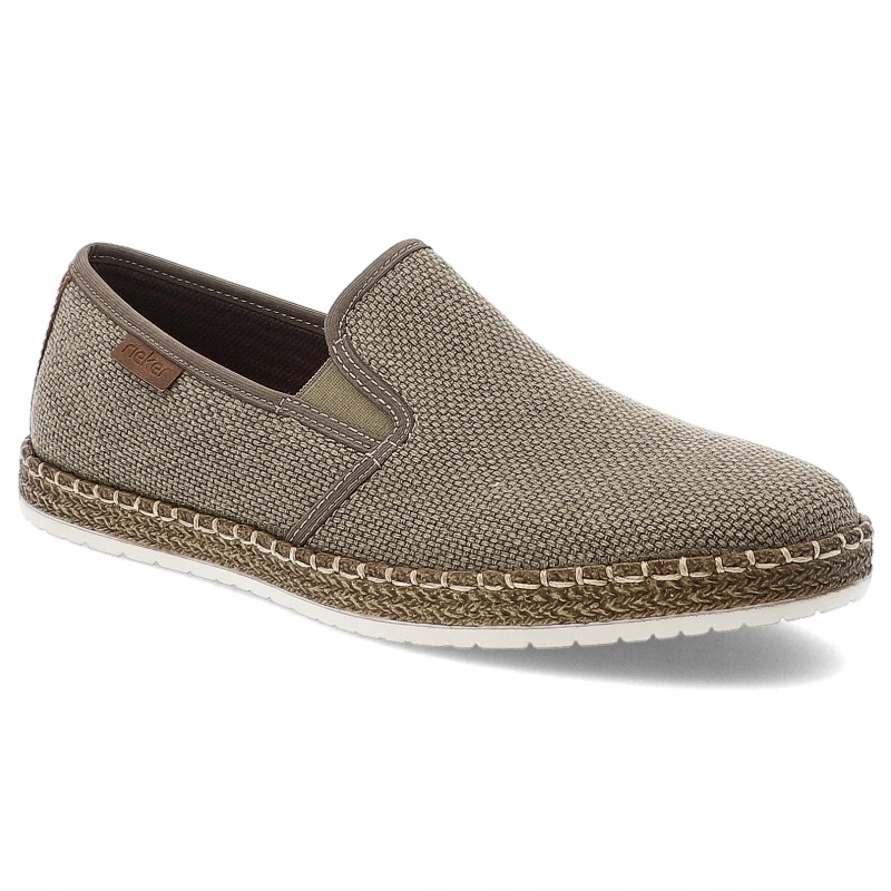 Béžové espadrilky Rieker Elegantní nazouvací pánská obuv