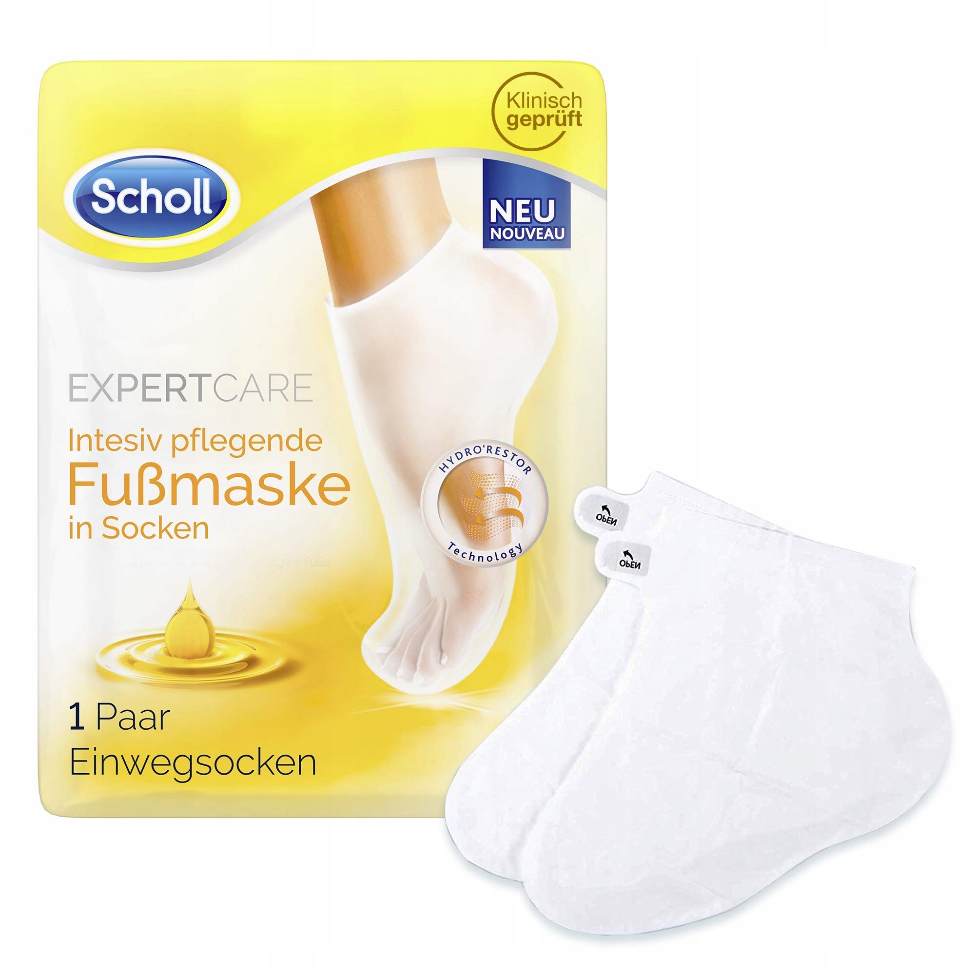 Scholl Expertcare Vyživující maska na nohy Jednorázová hydratační