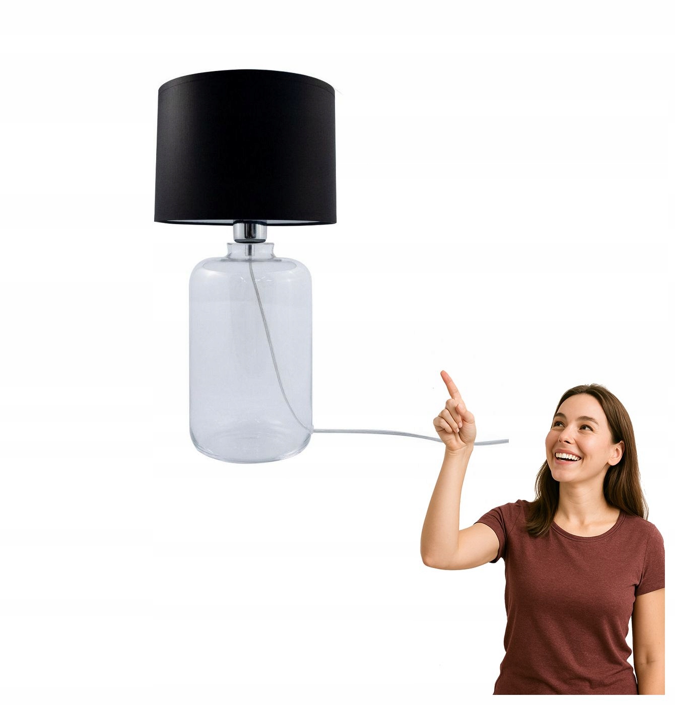 Stolová lampa Samasun Transparent 5501BK Zuma Line