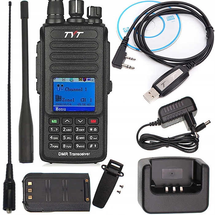 Krótkofalówka Radiotelefon MD-UV390 Dmr Gps Aes 10W 3600mAh Usb-c Vhf Uhf