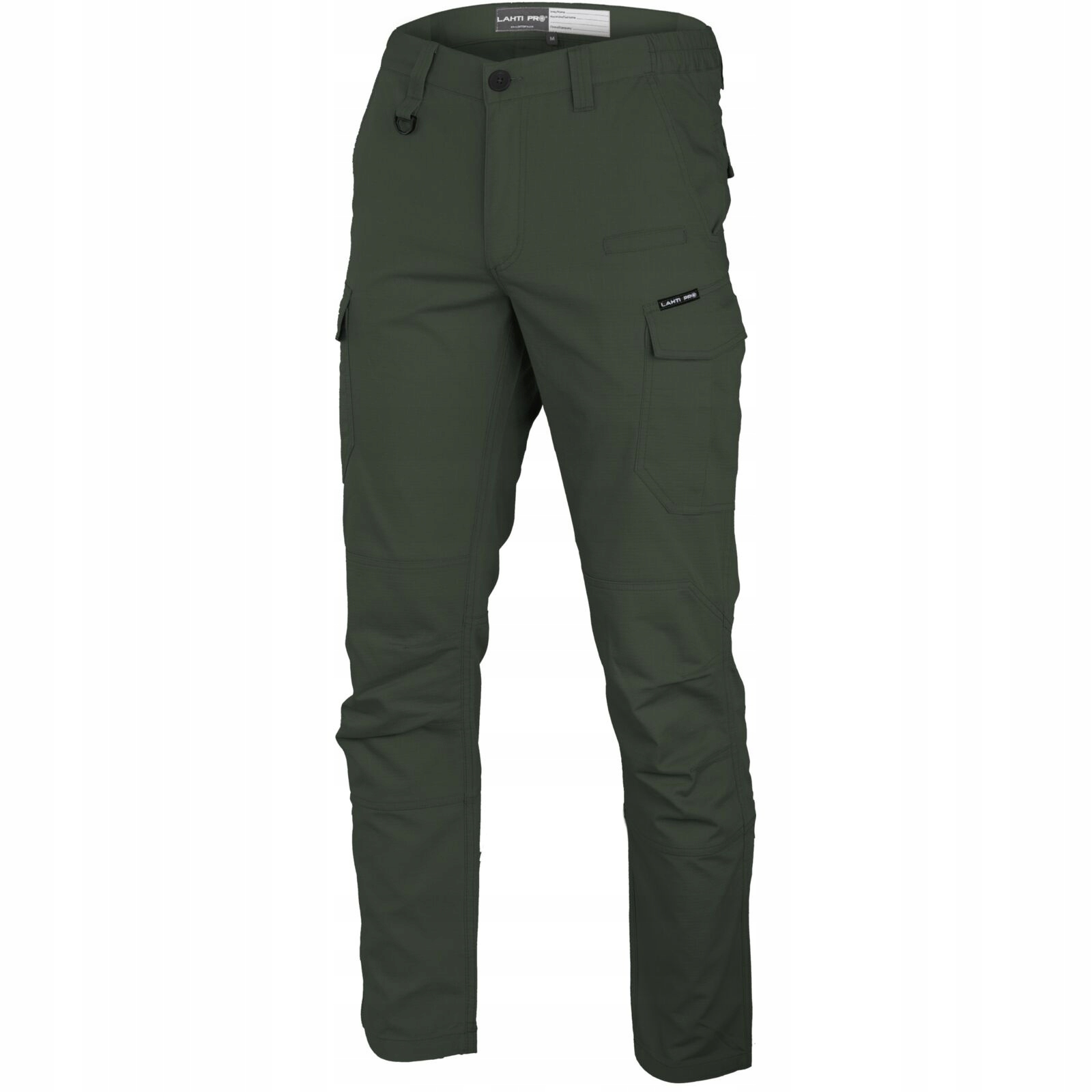 Lahti Pro Spodnie bojówki robocze zielone Slim Fit