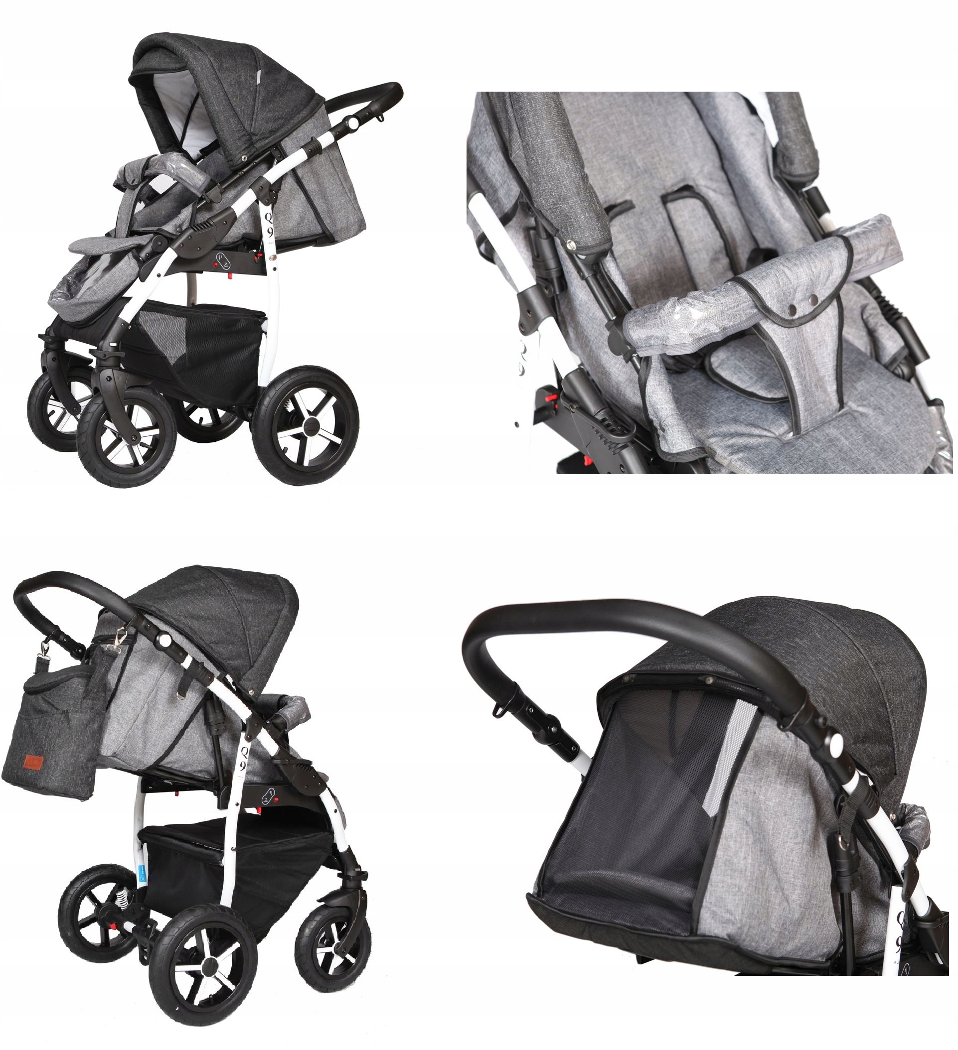 WÓZEK DZIECIĘCY BABY MERC Q9 3W1 Waga wózka 13.5 kg