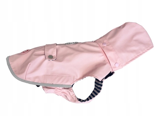Levně Voděodolná Bunda, Kabát Pro Psa, Oblečení Do Deště, Velikost 45, Růžová