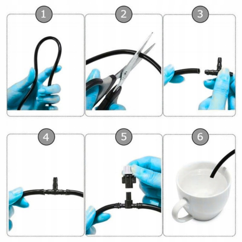 ZESTAW DO NAWADNIANIA PODLEWANIA OGRODU KURTYNA WODNA 20 METRÓW Stan opakowania oryginalne