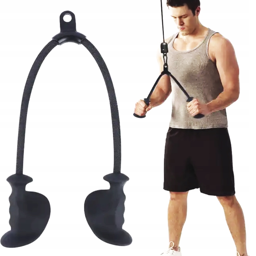 Ergonomická Lanová Úchytka Pro Atlasový Vlek Cvičení Biceps Triceps