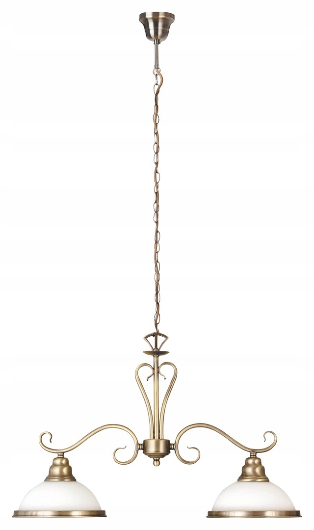 Závesná lampa Rabalux Elisett hnedá, 2xE27 60W, IP20, klasický dizajn