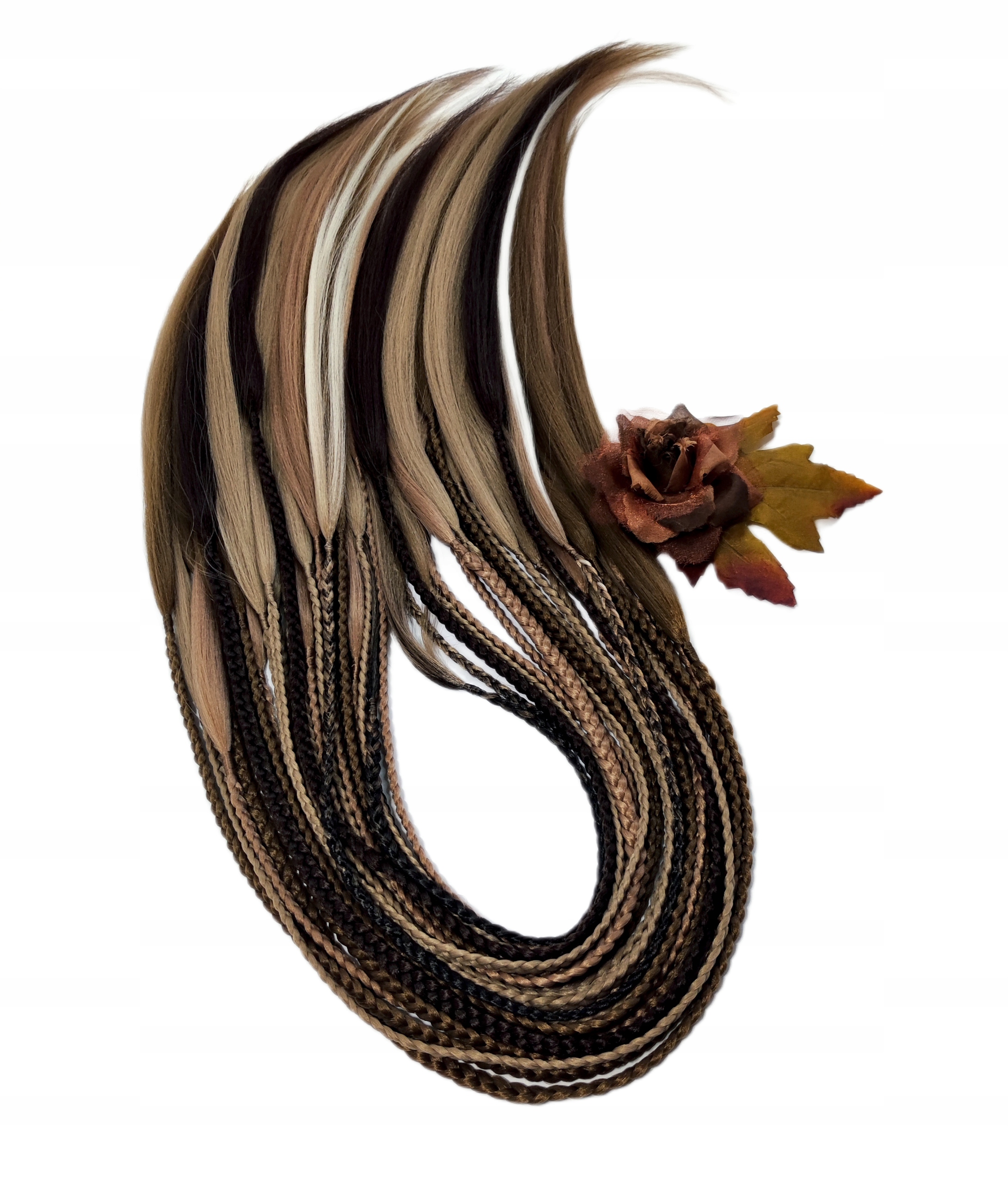 Syntetické copánky Opakovaně Použitelné dvojité, Čokoládové Snění, 10 kusů