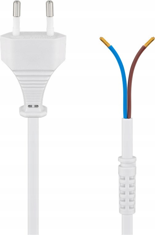 

Kabel przewód wtyczka Euro do montażu biały 1,5m