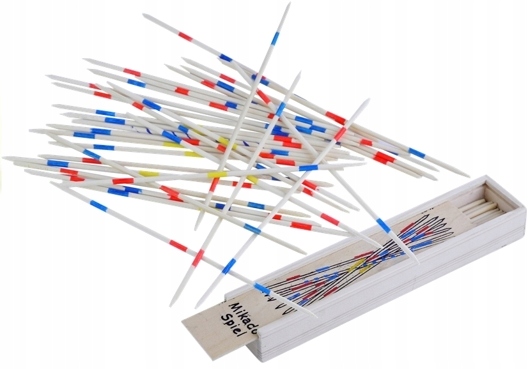 

Bierki Mikado Drewniane Patyczki Gra Towarzyska