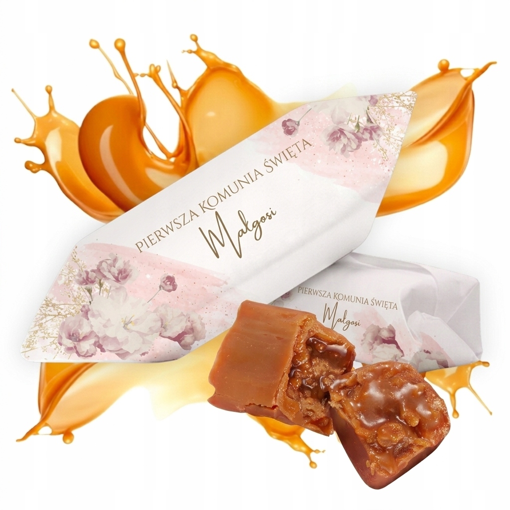 KRÓWKI PERSONALIZOWANE Podziękowanie na KOMUNIĘ DLA GOŚCI 1 KG