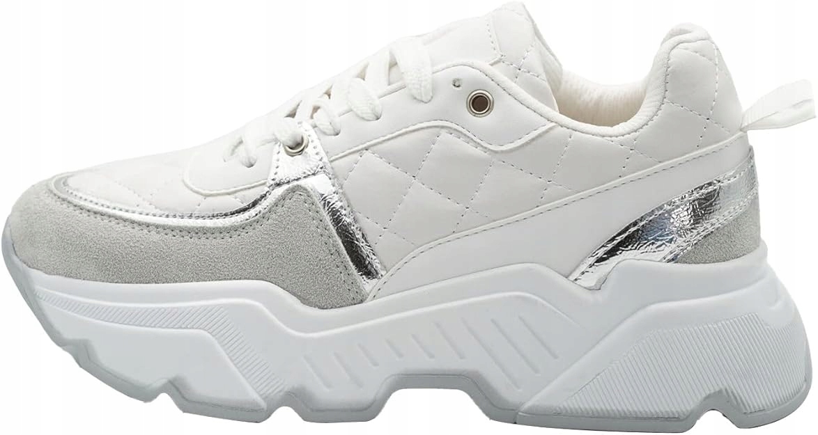 Runnerboss Bílá Sportovní Obuv Se Stříbrnými Vložkami 39 J0B